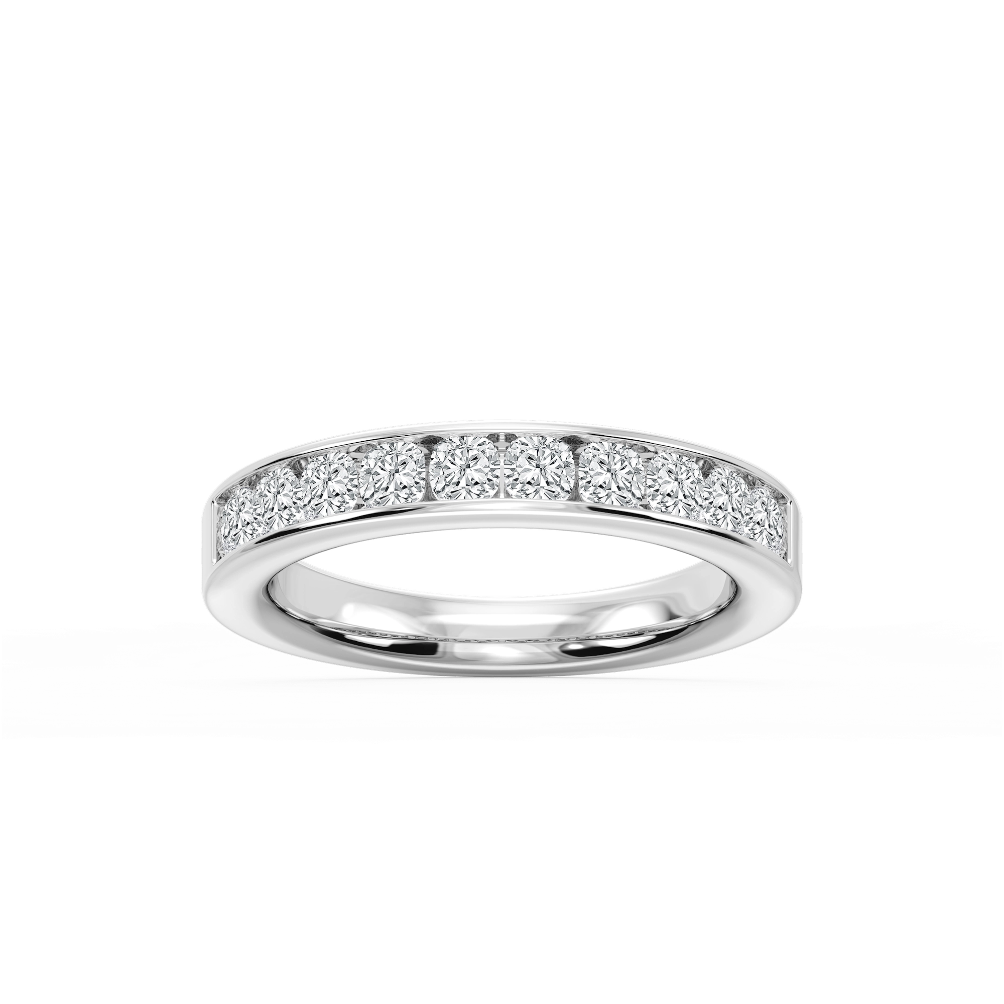 Bailey Cushion Lab Grown Diamond Channel Set Channel Band