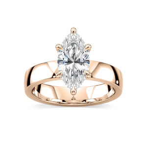 Maya Marquise Lab Grown Diamond 4mm Cigar Band Solitaire Engagement Ring