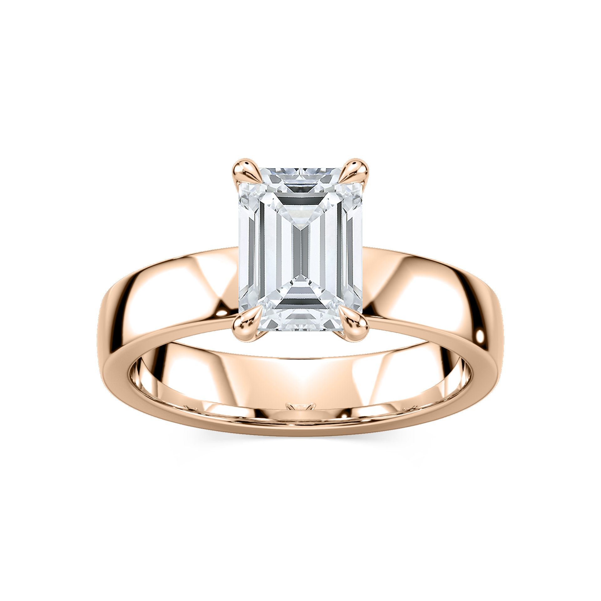 Maya Oval Lab Grown Diamond 5mm Cigar Band Solitaire Engagement Ring