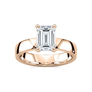 Maya Oval Lab Grown Diamond 5mm Cigar Band Solitaire Engagement Ring