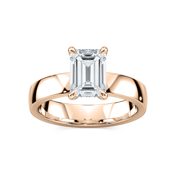 Maya Oval Lab Grown Diamond 5mm Cigar Band Solitaire Engagement Ring