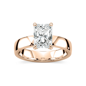 Maya Radiant Lab Grown Diamond 4mm Cigar Band Solitaire Engagement Ring