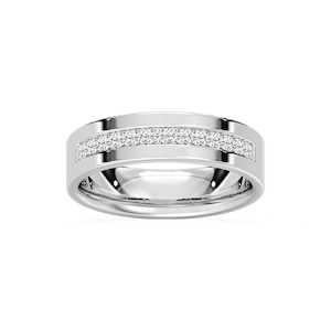 Henry 1/3 ctw Round Lab Grown Diamond Flat Channel Wedding Band