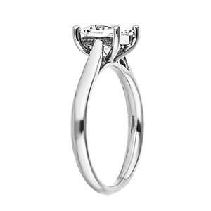  solitaire engagement ring 1.0ct Princess cut Lab-Grown Diamond in recycled 14K white gold