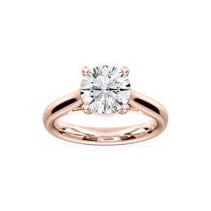 Aaliyah Lab Grown Diamond Cathedral Solitaire Engagement Ring