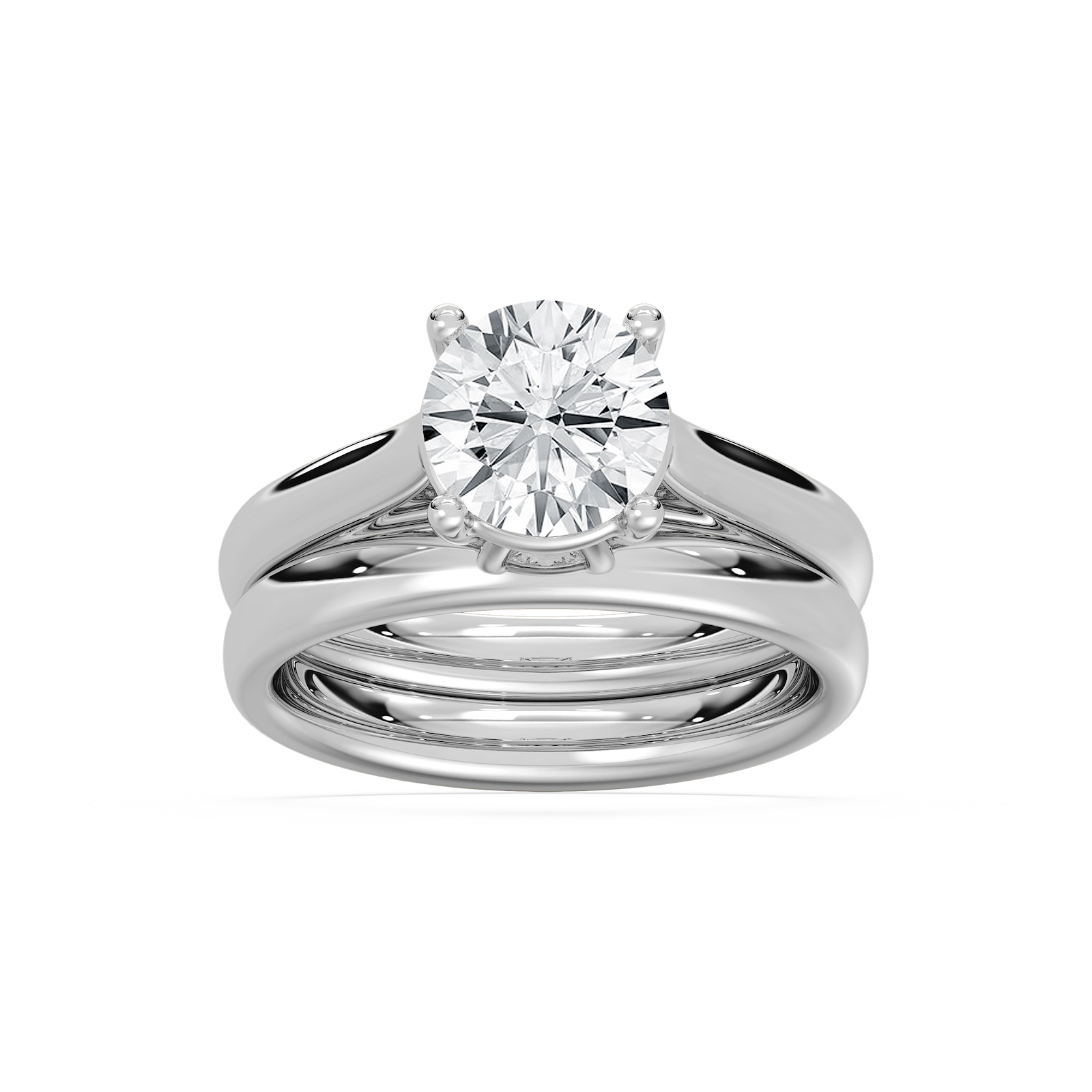 Kara Lab Grown Diamond Cathedral Solitaire Wedding Set
