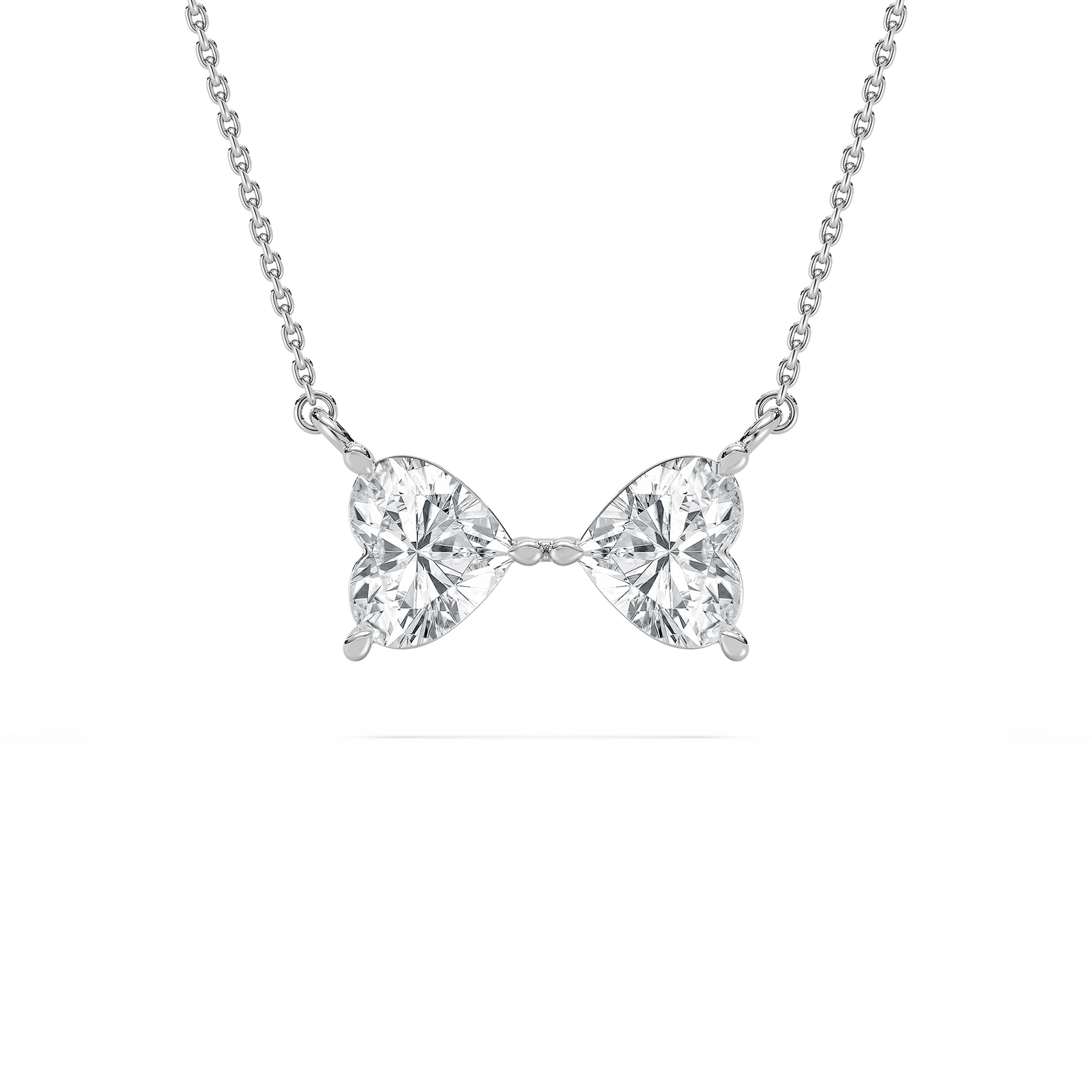 Bowtie Heart Pendant in Rose Gold