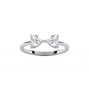 7/8 ctw Heart Lab Grown Diamond Bowtie Ring