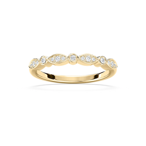 Bria 1/8 ctw Round Lab Grown Diamond Bezel Set Stackable Band