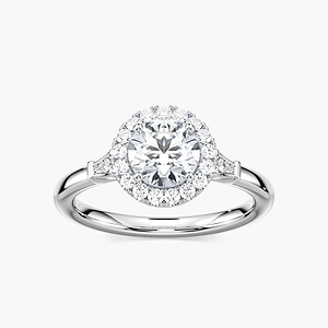 Briar Round Lab Grown Diamond Suspended Halo Engagement Ring