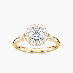Briar Round Lab Grown Diamond Suspended Halo Engagement Ring