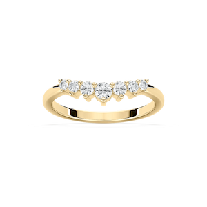 Brynn 1/5 ctw Round Lab Grown Diamond Graduated Curved Band