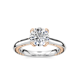 Rani Round Lab Grown Diamond Lasso Rope Solitaire Engagement Ring