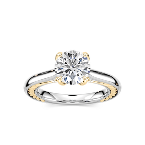 Rani Round Lab Grown Diamond Lasso Rope Solitaire Engagement Ring