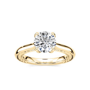 Rani Round Lab Grown Diamond Lasso Rope Solitaire Engagement Ring