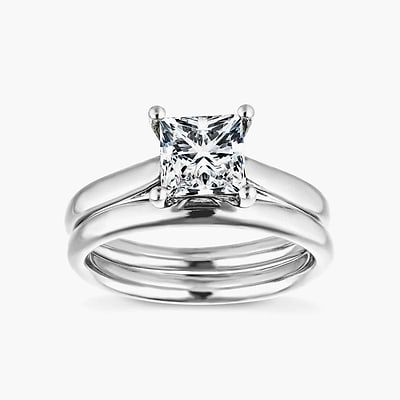 Kara Lab Grown Diamond Cathedral Solitaire Wedding Set