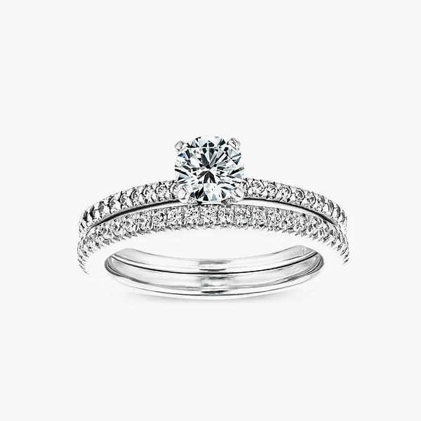 Hope Lab Grown Diamond French Pave Wedding Set