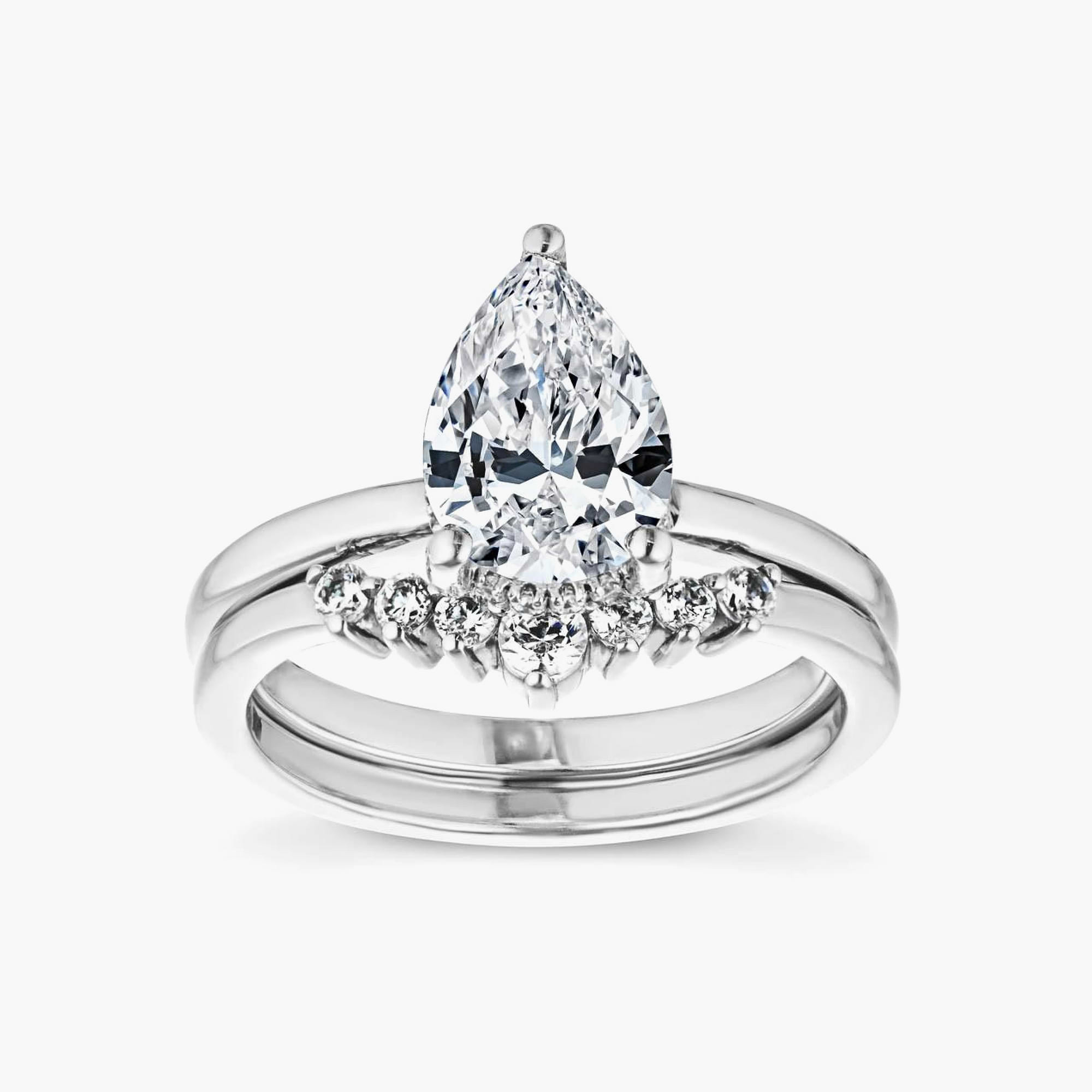 Cordelia Lab Grown Diamond Hidden Halo Wedding Set
