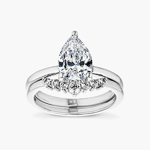 Cordelia Lab Grown Diamond Hidden Halo Wedding Set
