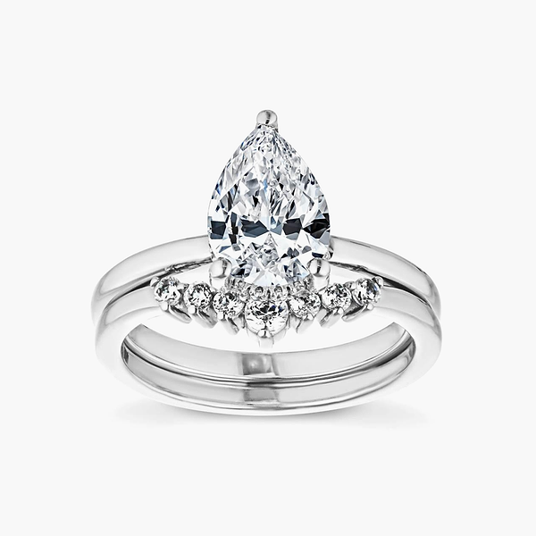 Cordelia Lab Grown Diamond Hidden Halo Wedding Set