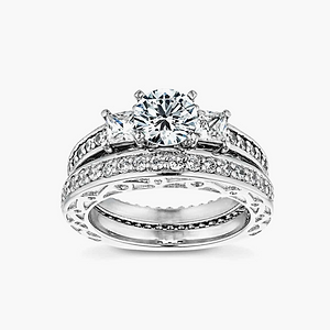 Julie Accented Wedding Set