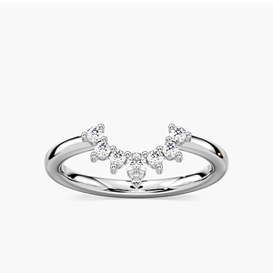 Camilla 1/5 ctw Pear and Round Lab Grown Diamond Fan Curved Band