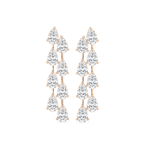 8 ctw Pear Lab Grown Diamond Cascade Dangle Earrings