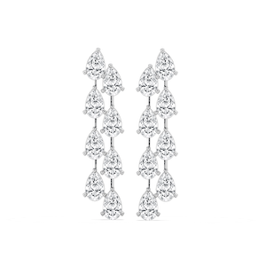 8 ctw Pear Lab Grown Diamond Cascade Dangle Earrings