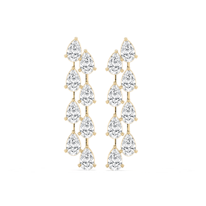 8 ctw Pear Lab Grown Diamond Cascade Dangle Earrings