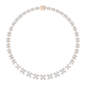 40 ⅓ ctw Pear Lab Grown Diamond Cascading Collar Necklace - 18 Inches