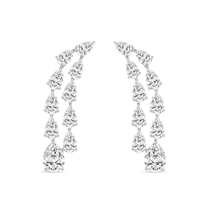 3 ⁷/₈ ctw Pear Lab Grown Diamond Cascading Drop Earrings