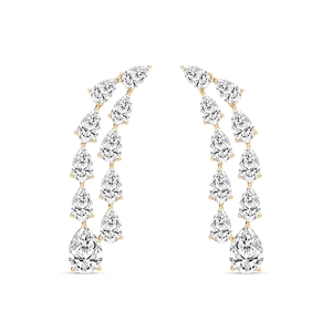 3 ⁷/₈ ctw Pear Lab Grown Diamond Cascading Drop Earrings