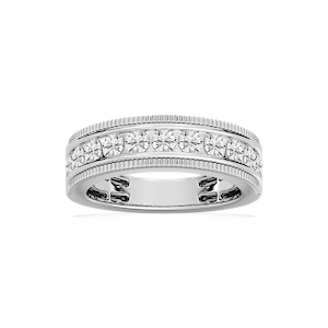 Dahlia 1 ctw Round Lab Grown Diamond Fluted Channel Anniversary Band