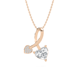 Charmed Heart Pendant in 14K Rose Gold