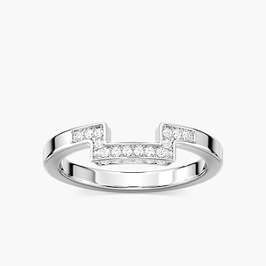 Amayah 1/8 ctw Round Lab Grown Diamond Channel Set Curved Band