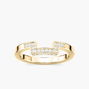 Amayah 1/8 ctw Round Lab Grown Diamond Channel Set Curved Band