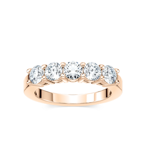 Christine 1 ¼ ctw Round Lab Grown Diamond Five Stone Shared Prong Anniversary Band