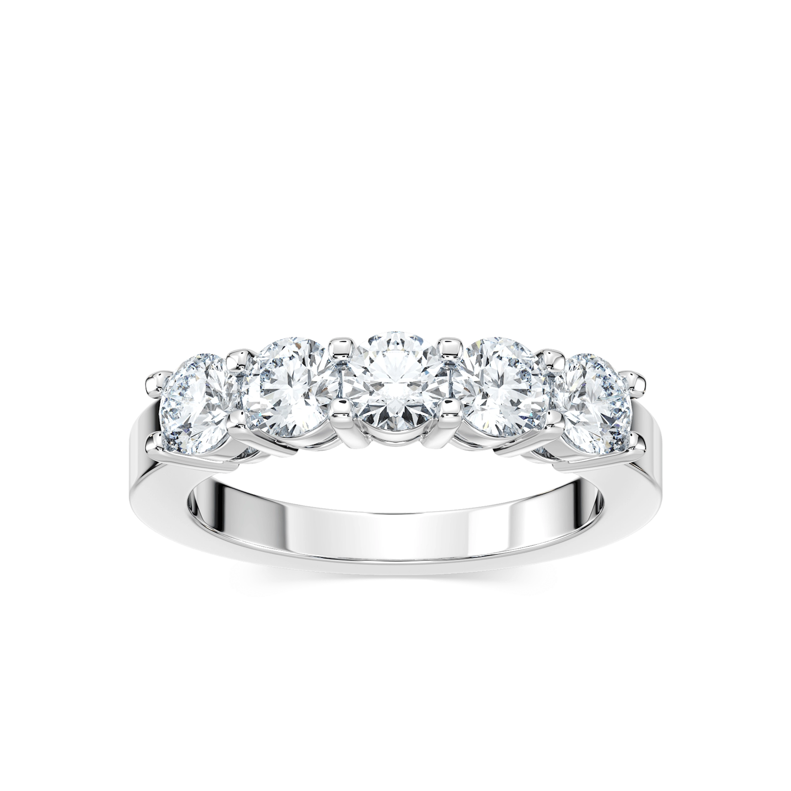 Shown with 1.25ctw Diamond Hybrids in recycled 14K white gold | matching wedding band Shown with 1.25ctw Diamond Hybrids in recycled 14K white gold