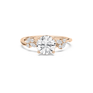 Circe 3 ¹⁄₆ ctw Round Lab Grown Diamond Flowering Trellis Side Stone Engagement Ring