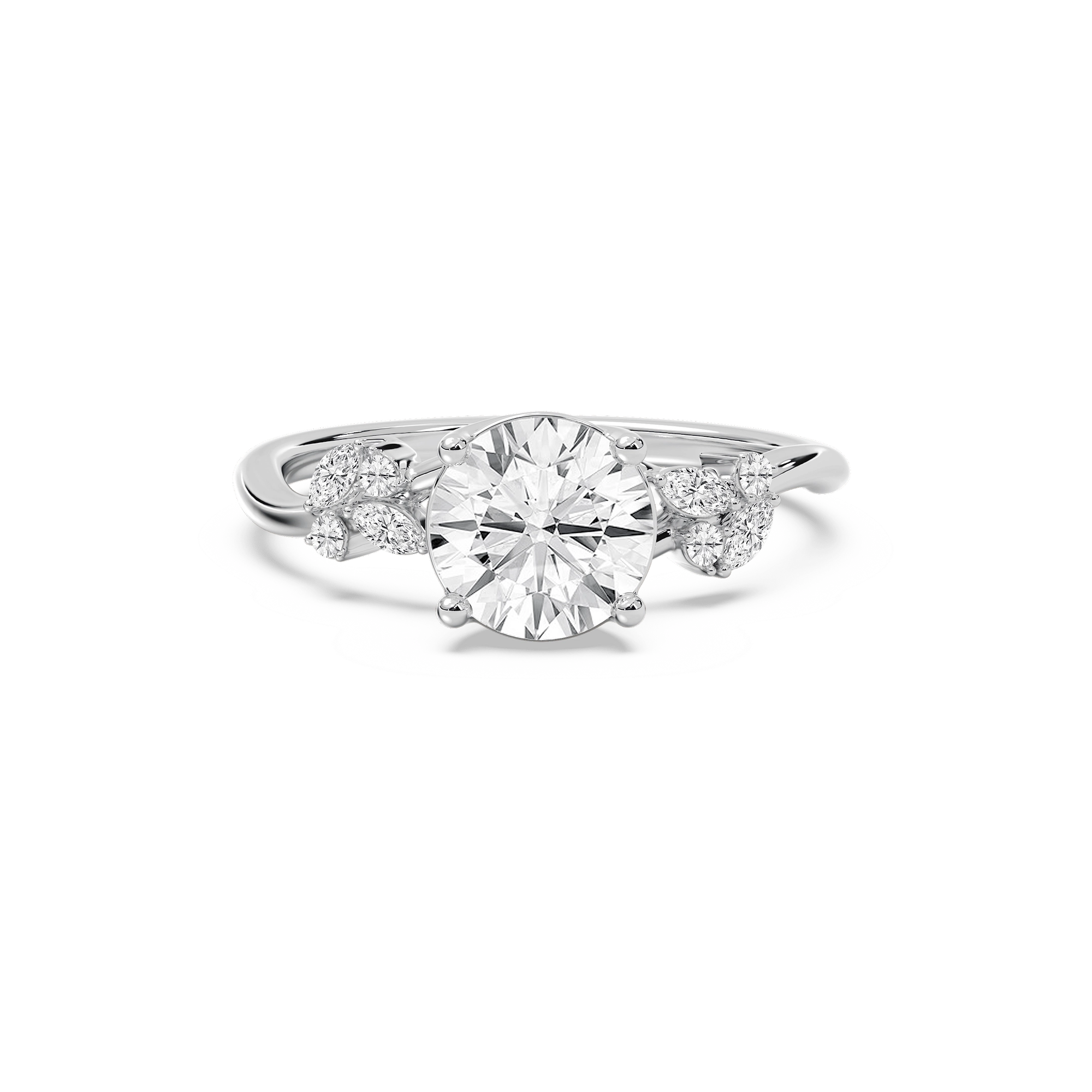 Circe Round Engagement Ring in Rose Gold