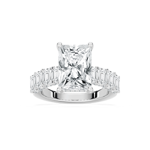 Claire 7 ³⁄₄ ctw Radiant Lab Grown Diamond Hidden Halo Engagement Ring