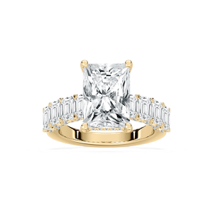 Claire 7 ³⁄₄ ctw Radiant Lab Grown Diamond Hidden Halo Engagement Ring