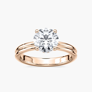 Clara Lab Grown Diamond Double Band Hidden Halo Engagement Ring