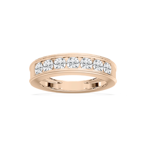 Lilly 1 ctw Round Lab Grown Diamond Seven Stone Channel Anniversary Band