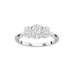 Alexa 2 ctw Cushion Lab Grown Diamond Basket Three Stone Engagement Ring