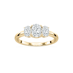 Alexa 2 ctw Cushion Lab Grown Diamond Basket Three Stone Engagement Ring