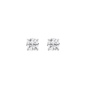 Round Lab Grown Diamond Four Prong Martini Stud Earrings