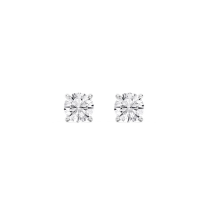 Round Lab Grown Diamond Four Prong Martini Stud Earrings