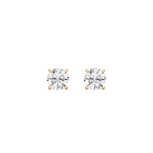 Round Lab Grown Diamond Four Prong Martini Stud Earrings