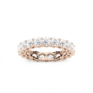 Makenna Round Lab Grown Diamond Shared Prong Eternity Band